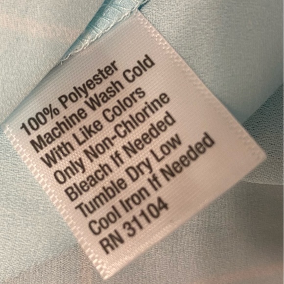 The Limited semi sheer 3/4 sleeve w/ties, very light blue checkered sz XL EUC - Picture 8 of 10